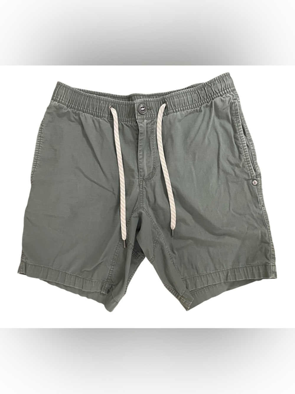 Vuori Shorts Men’s Medium Green Ripstop Outdoor Drawstring V370 Gorpcore